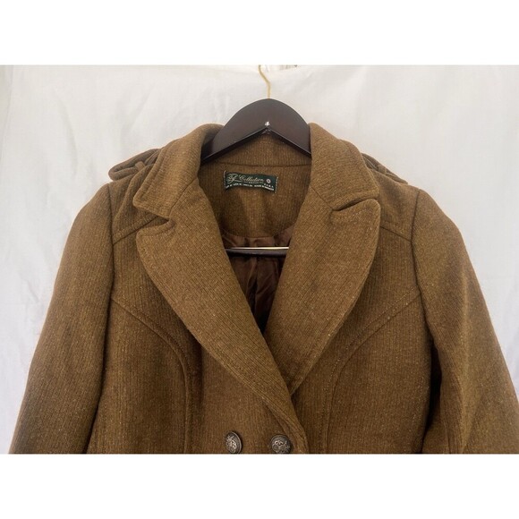 ZARA Trafaluc British Collection Wool Military Peacoat Jacket M Preppy Academia - Picture 2 of 10